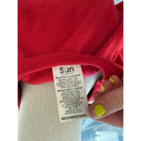 VTG 80s Red Holiday Christmas Woodland Deer, Birds, Rabbits, Raccoon, Squirrels - Picture 5 of 5